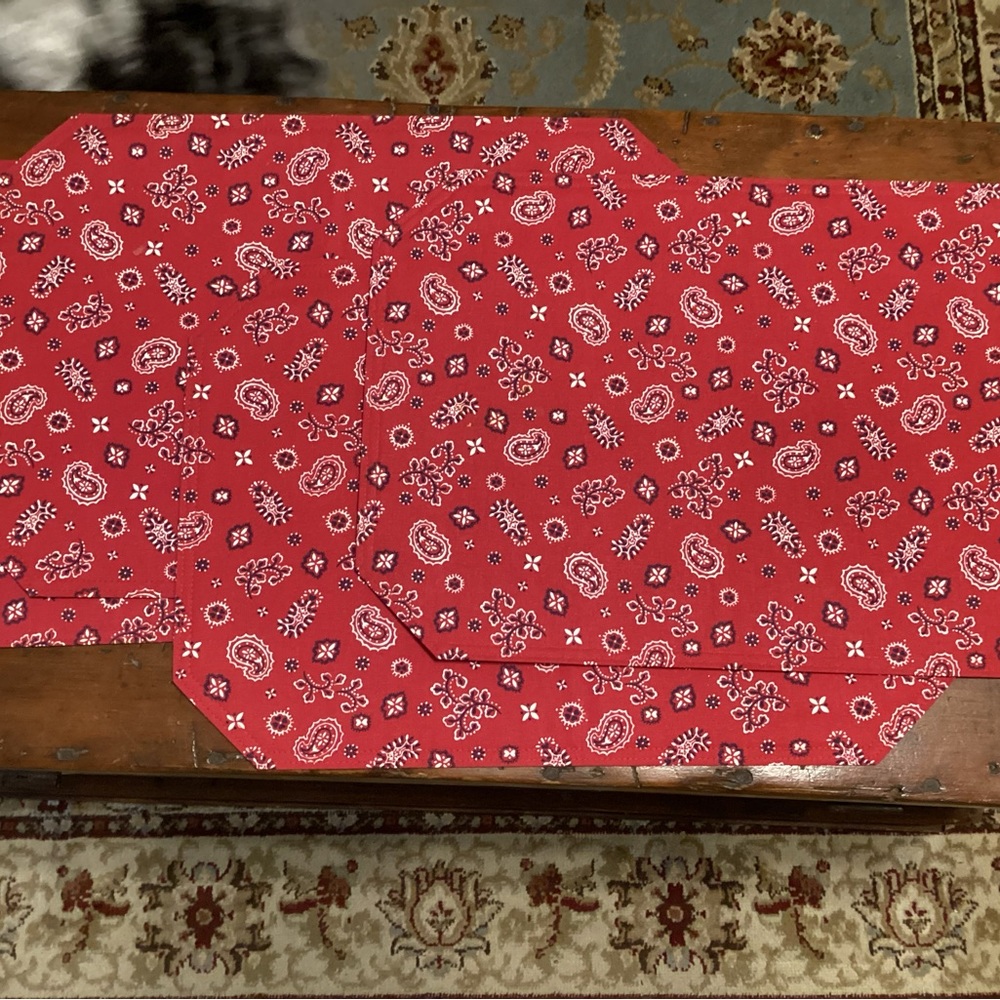 Backyard Bandanna Placemats (4) & Napkins(4) by Longaberger